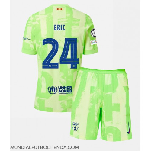 Camiseta Barcelona Eric Garcia #24 Tercera Equipación Replica 2024-25 para niños mangas cortas (+ Pantalones cortos)